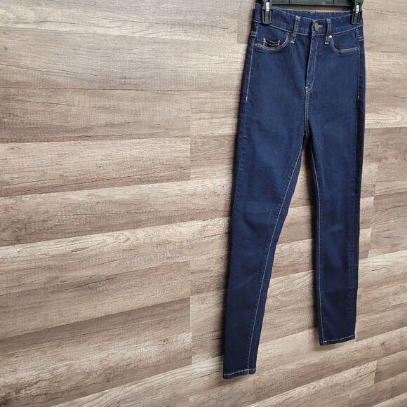 Blanknyc Ankle Skinny‎ Jeans Blue Dark Wash Womens Size 27 Stretch Denim Pockets - Picture 4 of 15